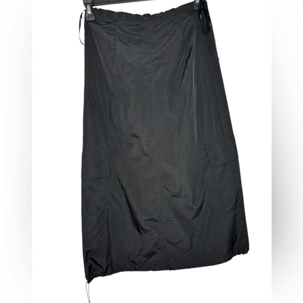 NEW Gianni Bini Leona High Rise Drawstring Tie Cargo Parachute Midi Skirt Size 2 - Picture 5 of 10